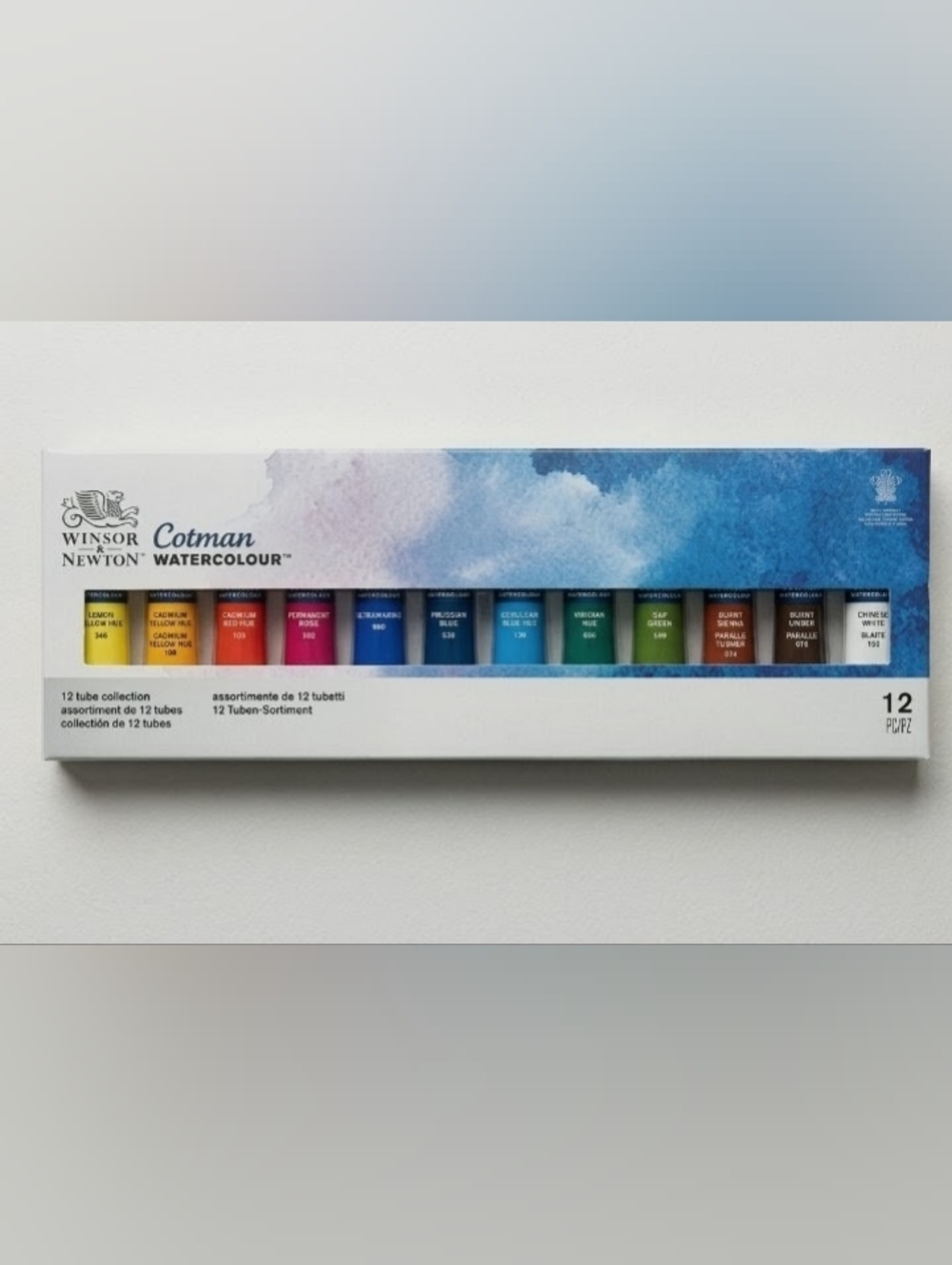 Winsor & Newton Cotman Watercolour 12-Tube Set - Multicolor